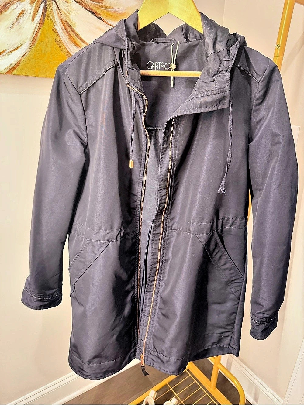 Garton Women's Hooded Utility Jacket in Gray Size 38